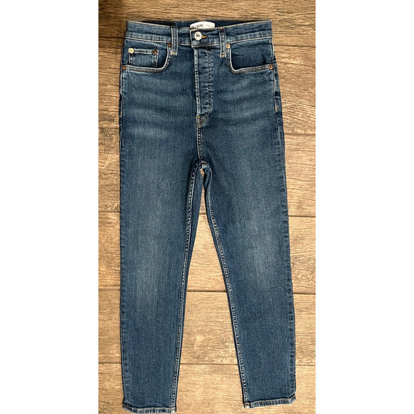 RE/DONE ULTRA HIGH RISE ANKLE SKINNY JEANS Size 27 - Picture 9 of 9